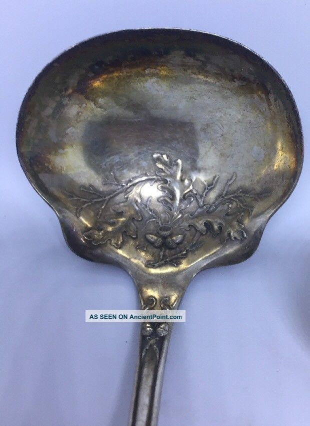 1847 Rogers Bros Charter Oak Gravy Punch Ladles Xs Triple Silverplate Acorn Leaf Flatware & Silverware photo