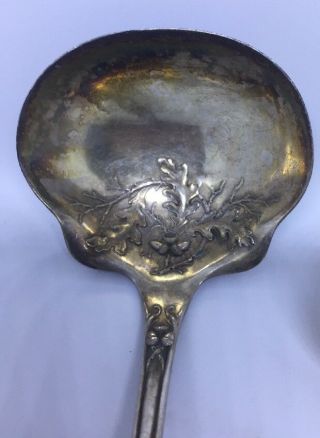 1847 Rogers Bros Charter Oak Gravy Punch Ladles Xs Triple Silverplate Acorn Leaf photo