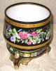 Hand Painted Floral Jardiniere Planter & Stand - Germany Planters photo 1