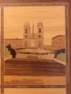 Vintage Rome Italy Marquetry Inlaid Wood Scenic Picture Wall Art 14” X 11.  5 