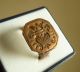 Post - Medieval Bronze Seal - Ring With Pseudo Heraldic Image (k531). Other Antiquities photo 1