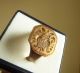 Post - Medieval Bronze Seal - Ring With Pseudo Heraldic Image (k531). Other Antiquities photo 4