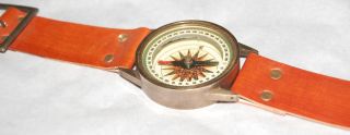 Antique Steampunk Wrist Brass Compass & Sundial - Watch Type Sundial photo