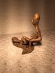 Rare Antique African Bronze Ashanti Gold Weight - Man Women Love L Sculptures & Statues photo 1