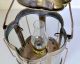 Antique Viking Brass Hanging Nautical Ship Oil Lantern - Rare Scalloped Design Lamps & Lighting photo 7