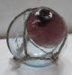 Vintage Glass Fishing Float Deep Cranberry Seal In Net 2.  25 