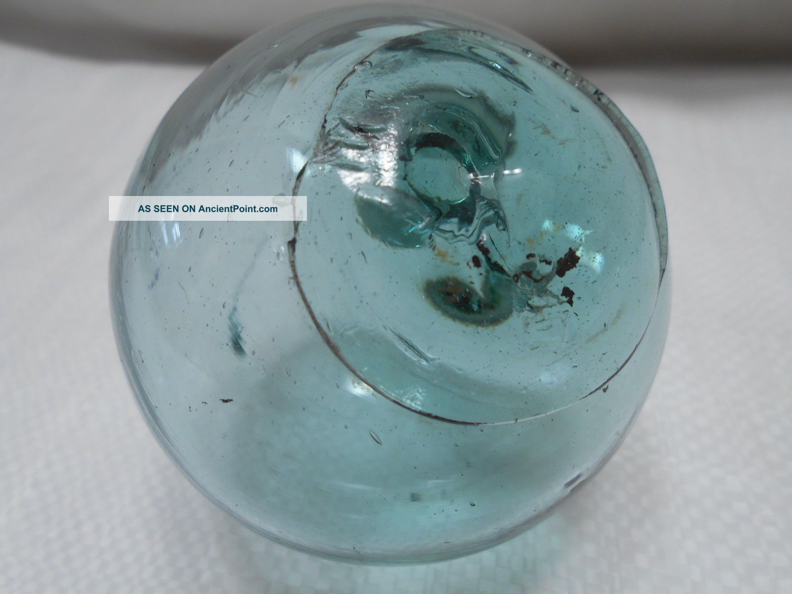 Vintage Glass Fishing Float Fine Twisted Spindle 3  Japanese 739